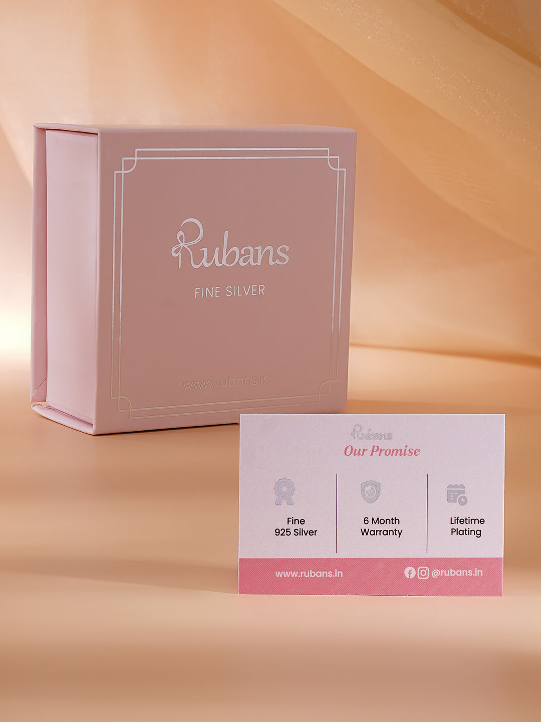925 Fine Silver Rhodium Plated Cubic Charm Necklace Set