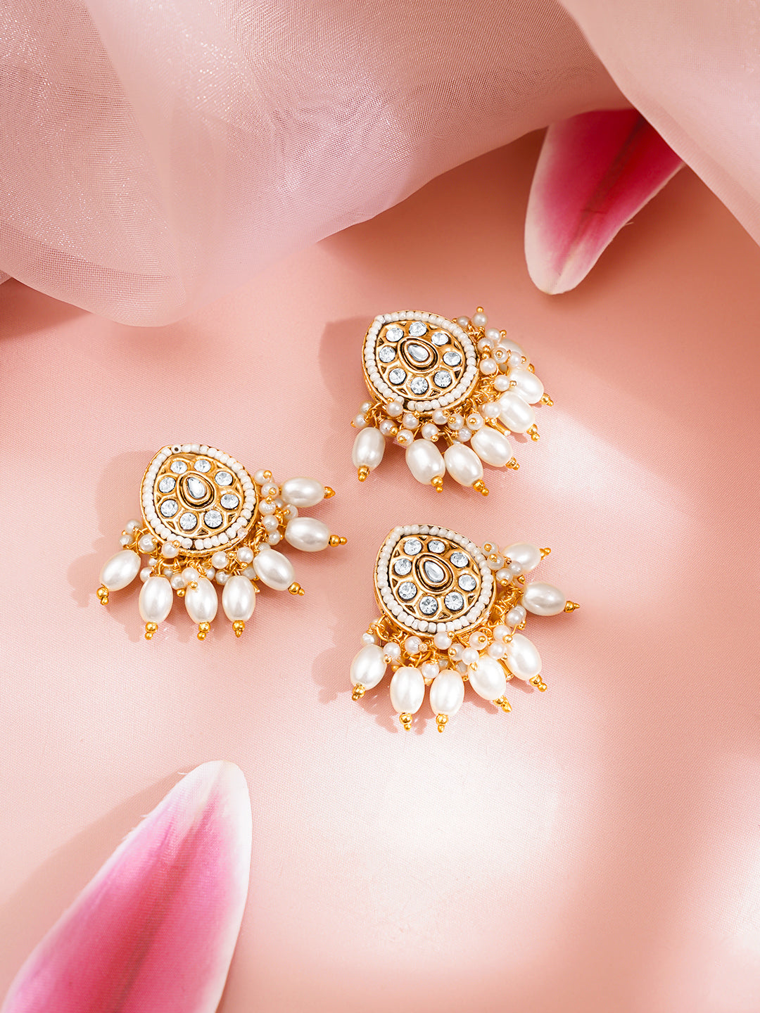 Pearl Glow Kundan Hair Accessories