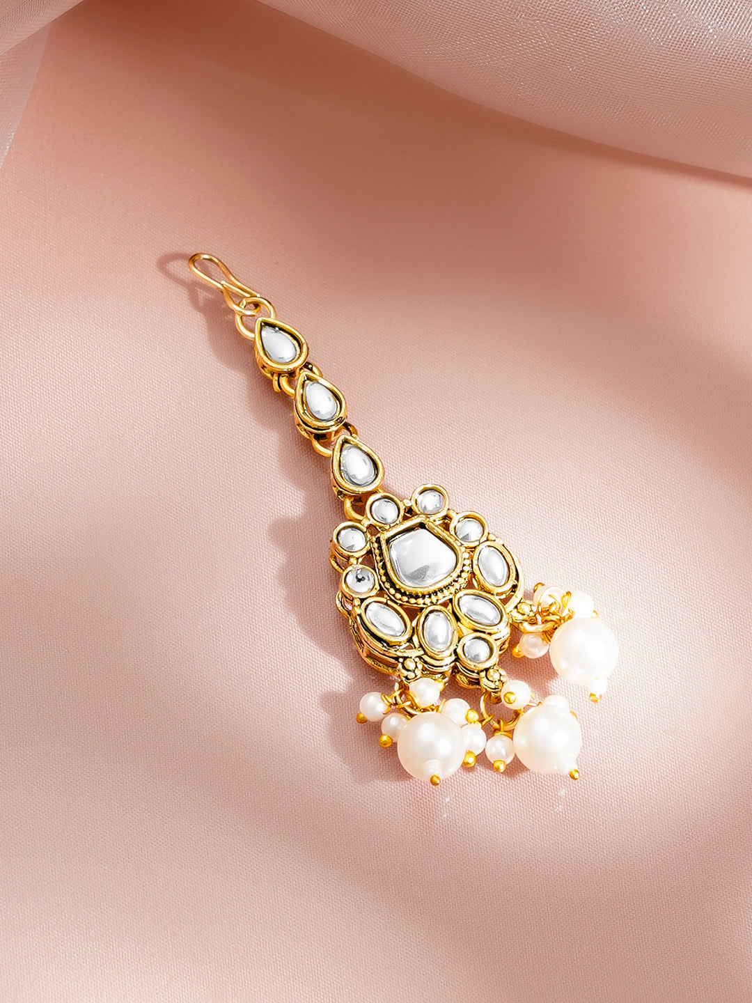 Pearl Drape Kundan Necklace Set