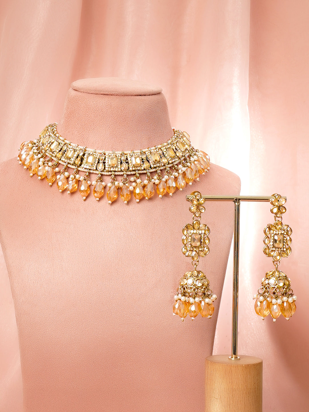 Champagne Dusk Bridal Necklace Set