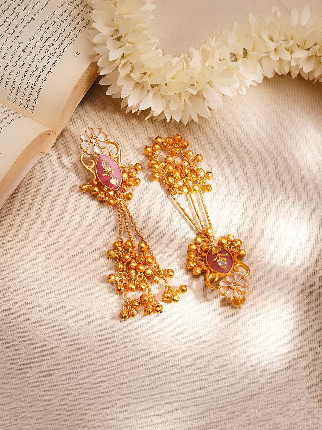 Pink Muse Statement Tassel Earrings