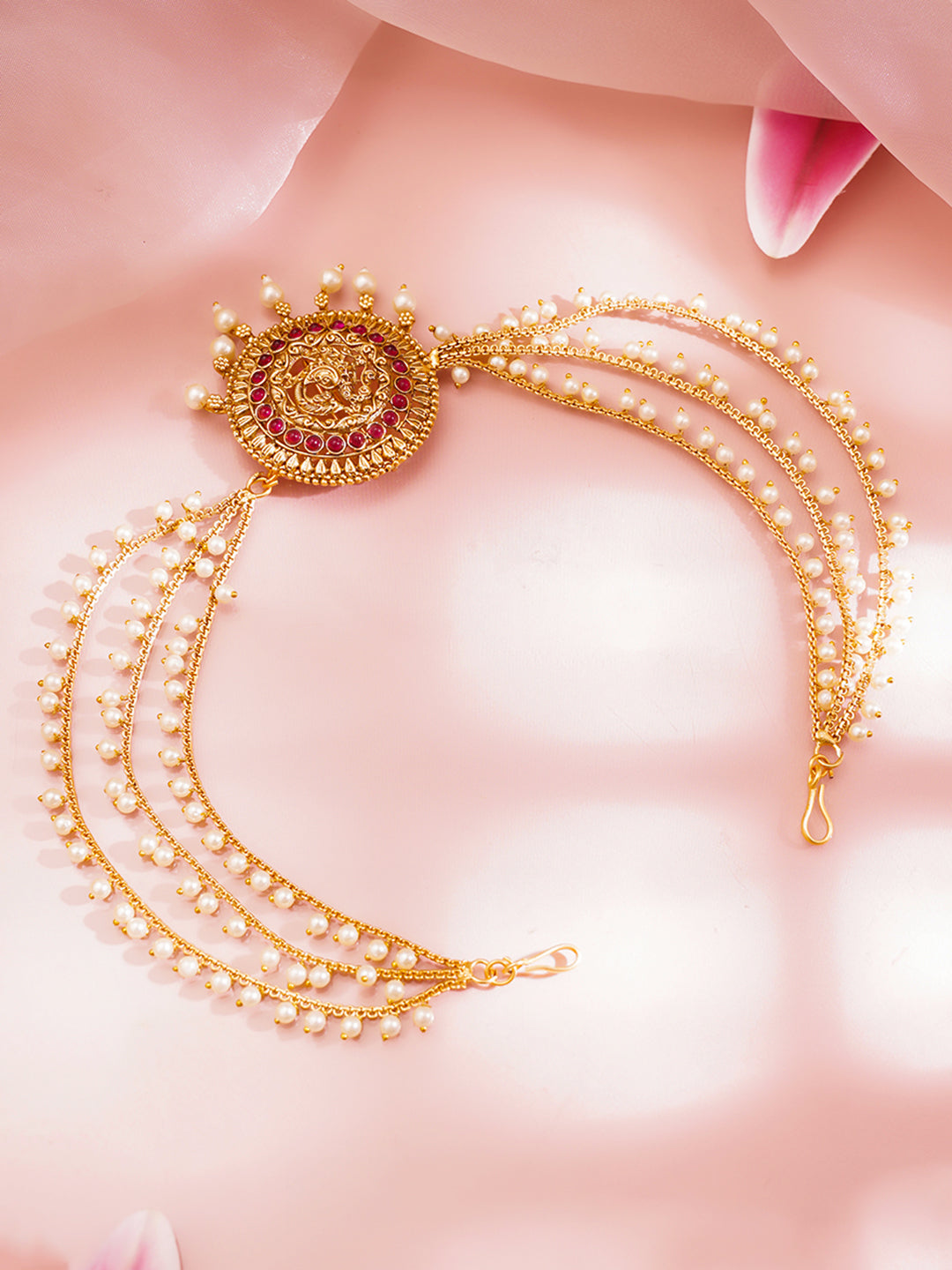 Temple Pearl Chain Hair Accessory
