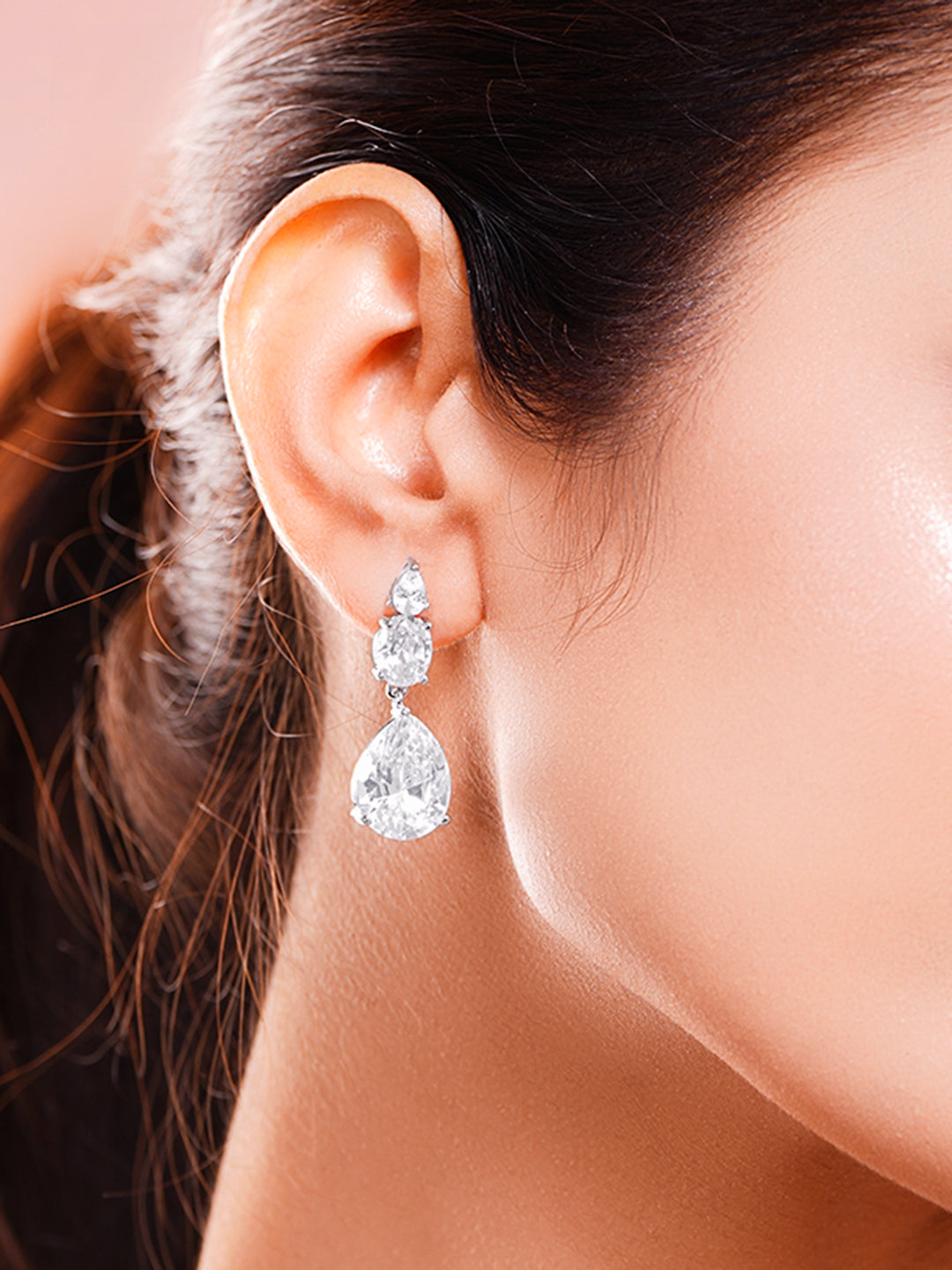 Radiant Crystal Drop Statement Earrings