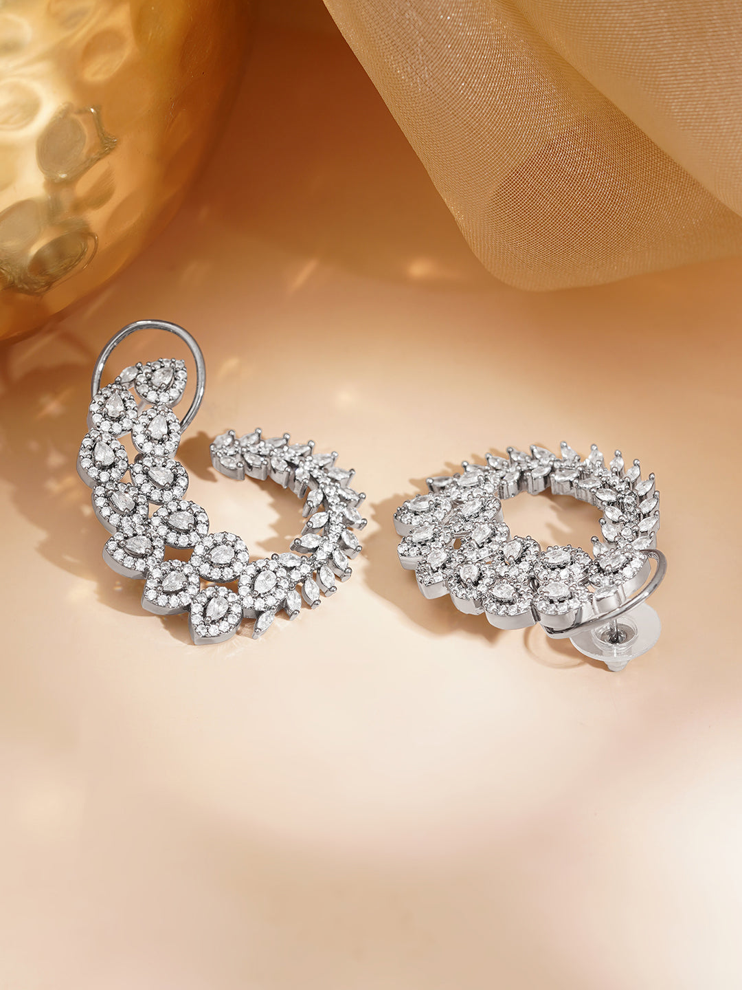 Oxidised Charm Stud Earrings