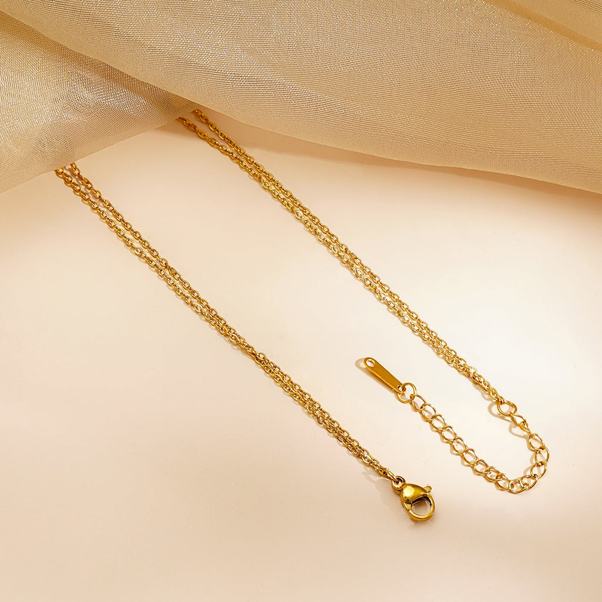 Demi Fine 18K Gold Plated Stainless steel Multi Heart Charm Layered Necklace