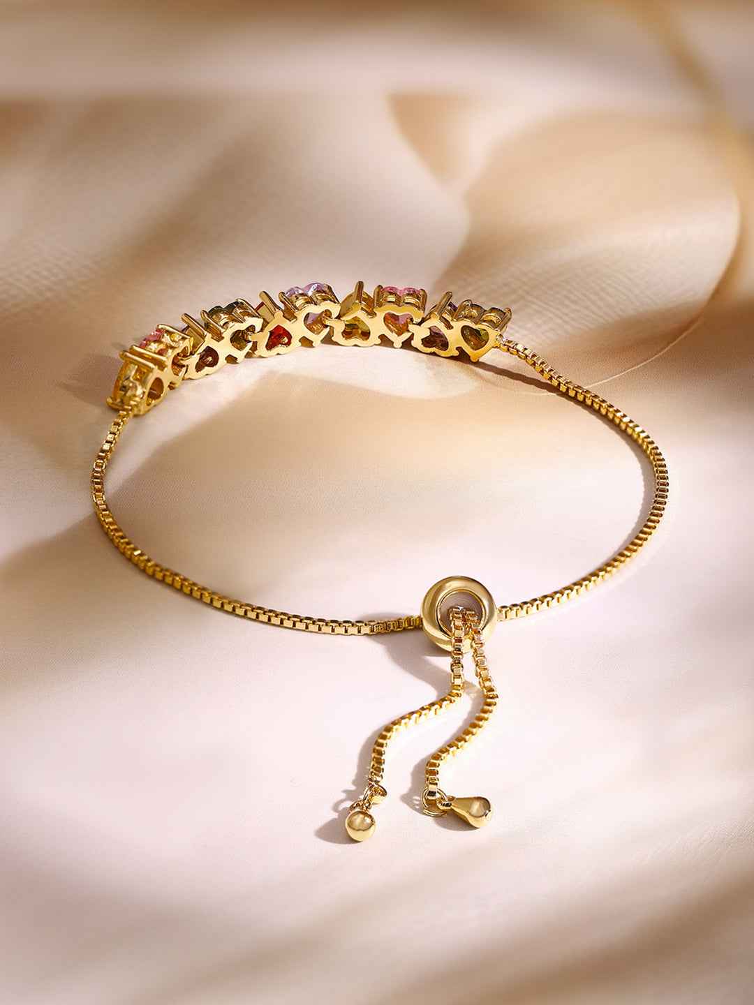 Heart Motif Multicolor Bracelet