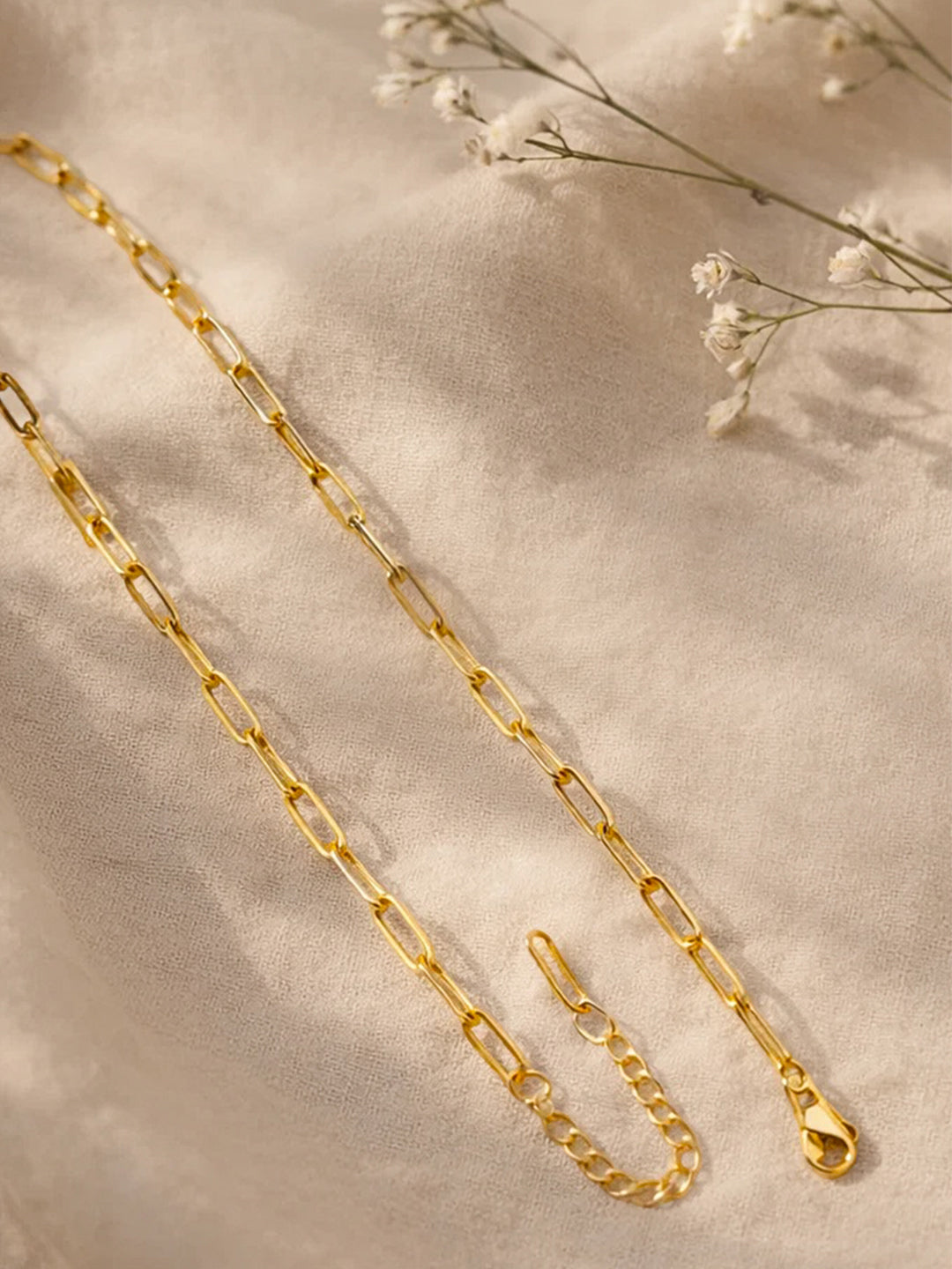 Demi Fine 18K Gold Plated Stainless steel Paperclip Chain Necklace