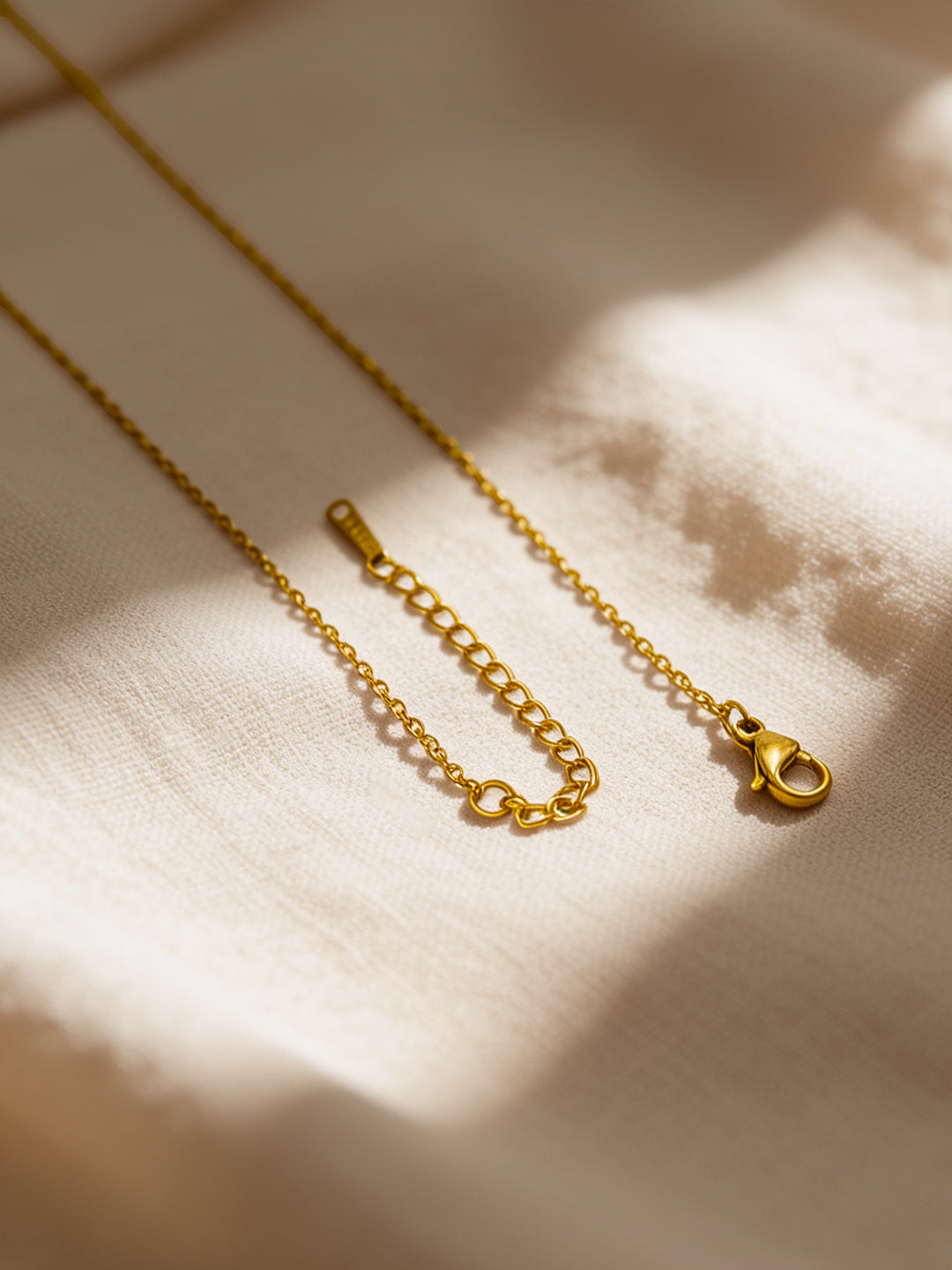 Demi Fine 18K Gold Plated Stainless steel Melted Gold Pendant Chain