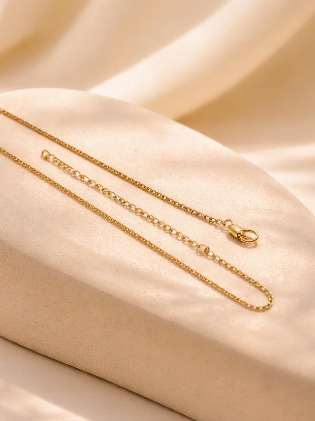 Demi Fine 18K Gold Plated Stainless steel Dainty Red Heart Charm Chain Necklace