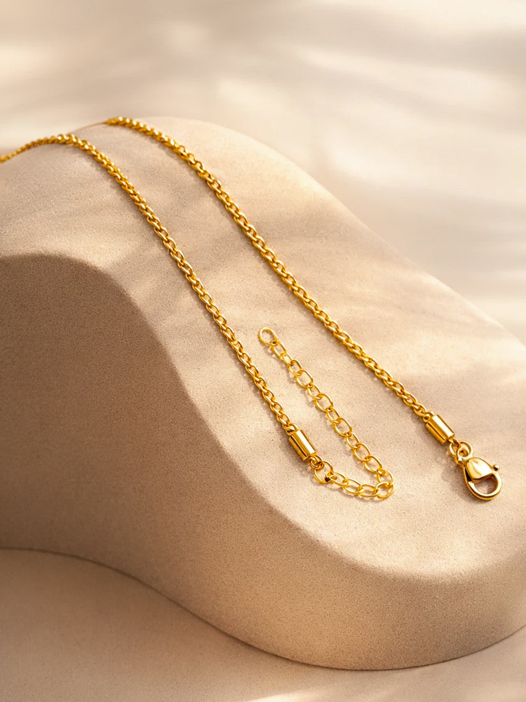 Demi Fine 18K Gold Plated Stainless steel Puffy Heart Pendant Chain Necklace