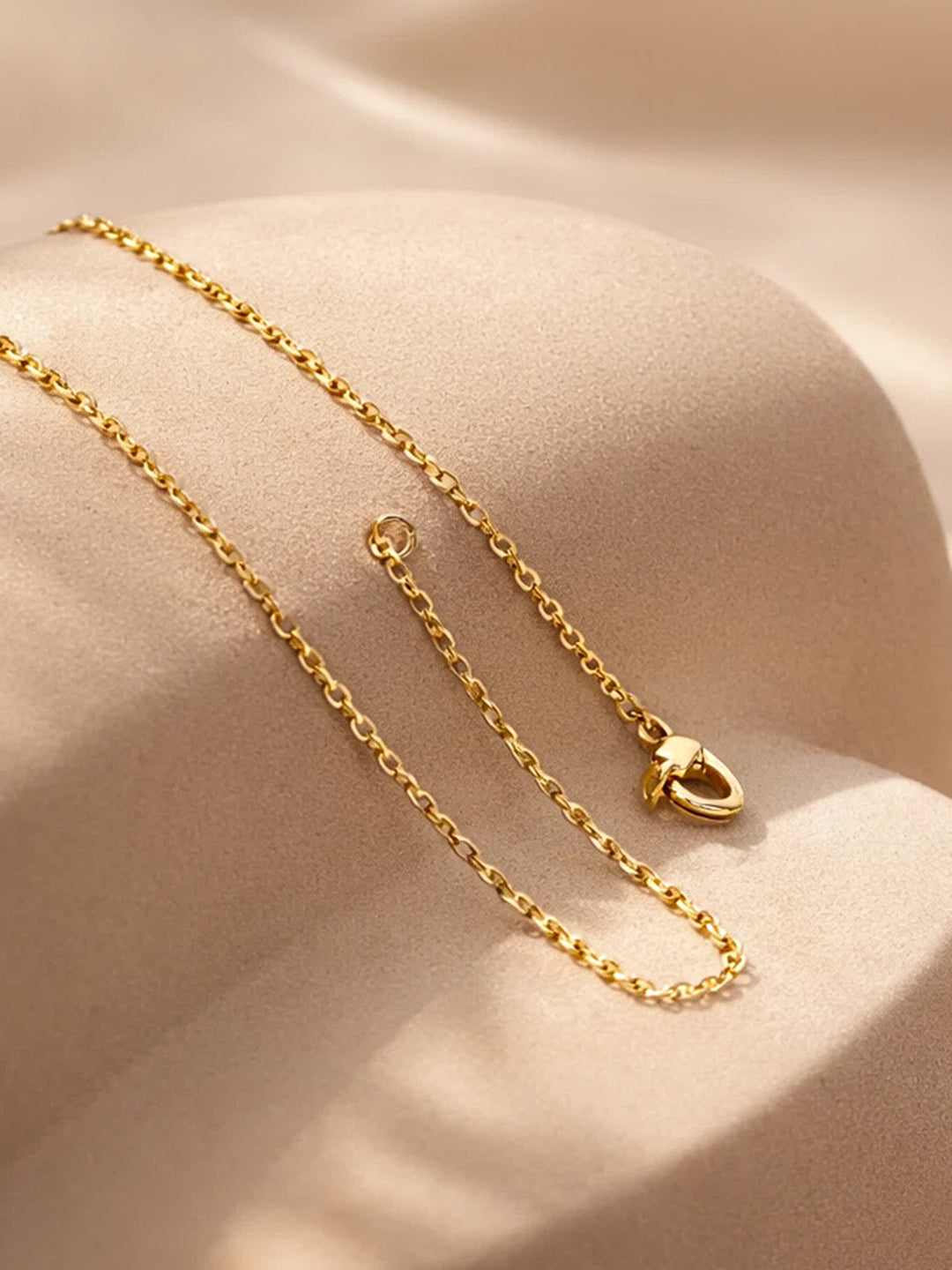 Demi Fine 18K Gold Plated Stainless steel Wave Curve Design Pendant Necklace