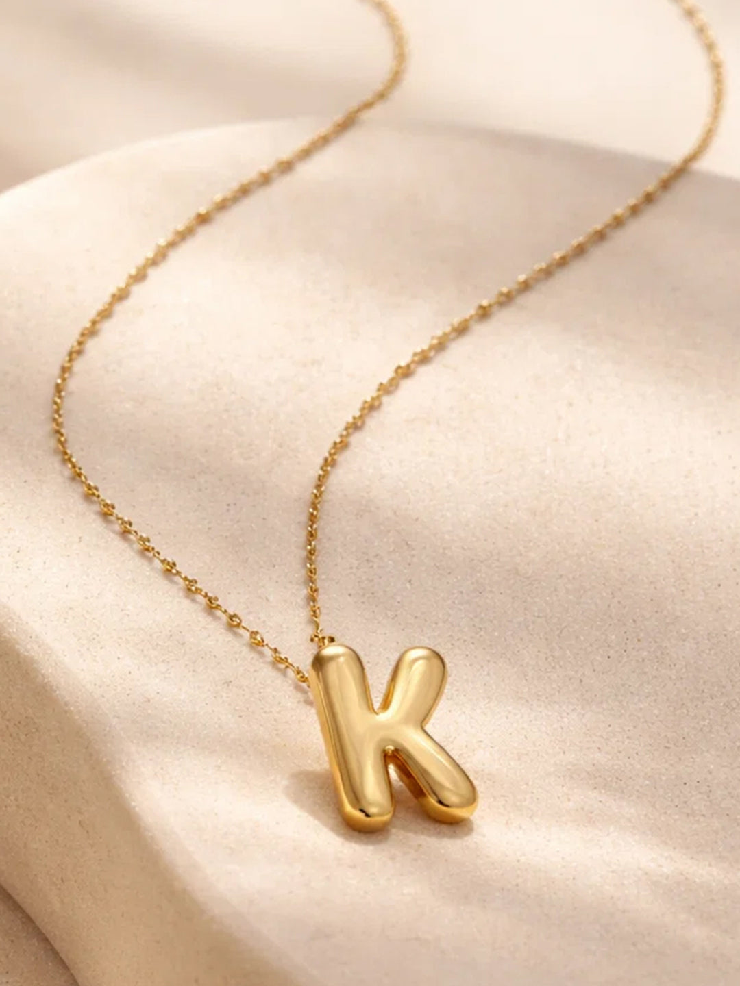 Demi Fine 18K Gold Plated Stainless steel Minimal Balloon K Necklace