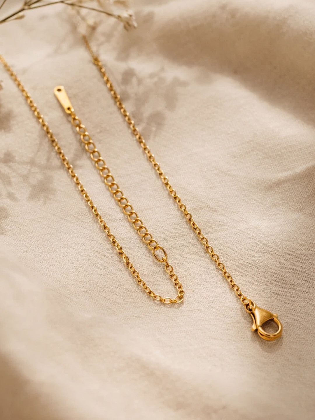 Demi Fine 18K Gold Plated Stainless steel Minimal E Pendant Necklace
