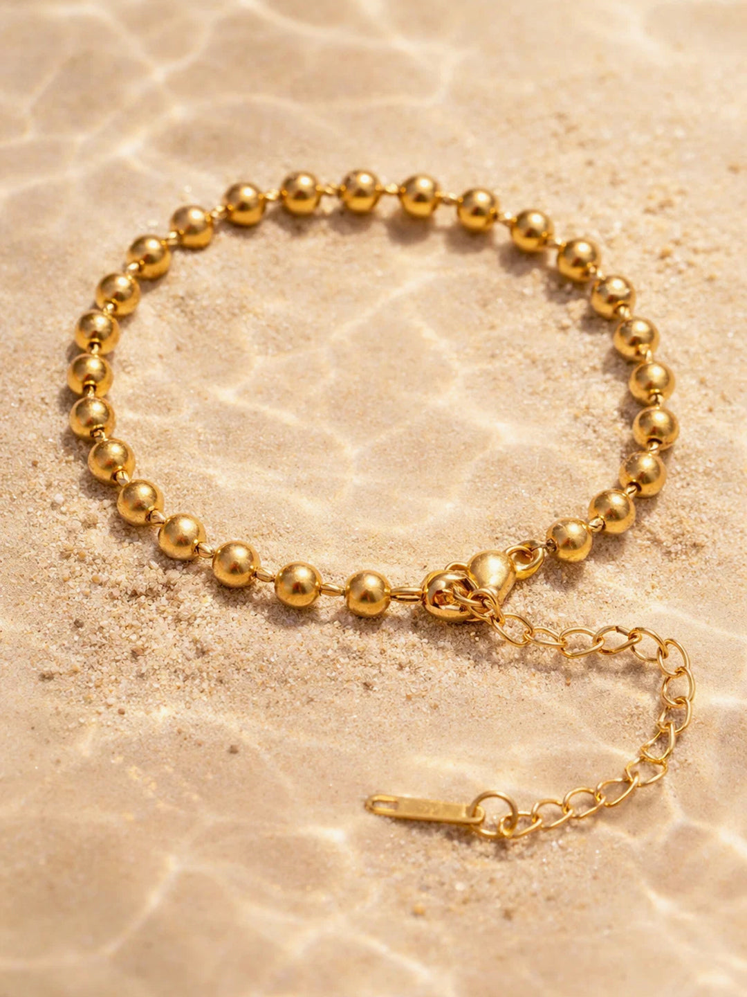Demi Fine 18K Gold Plated Stainless steel Beaded Chain Bracelet