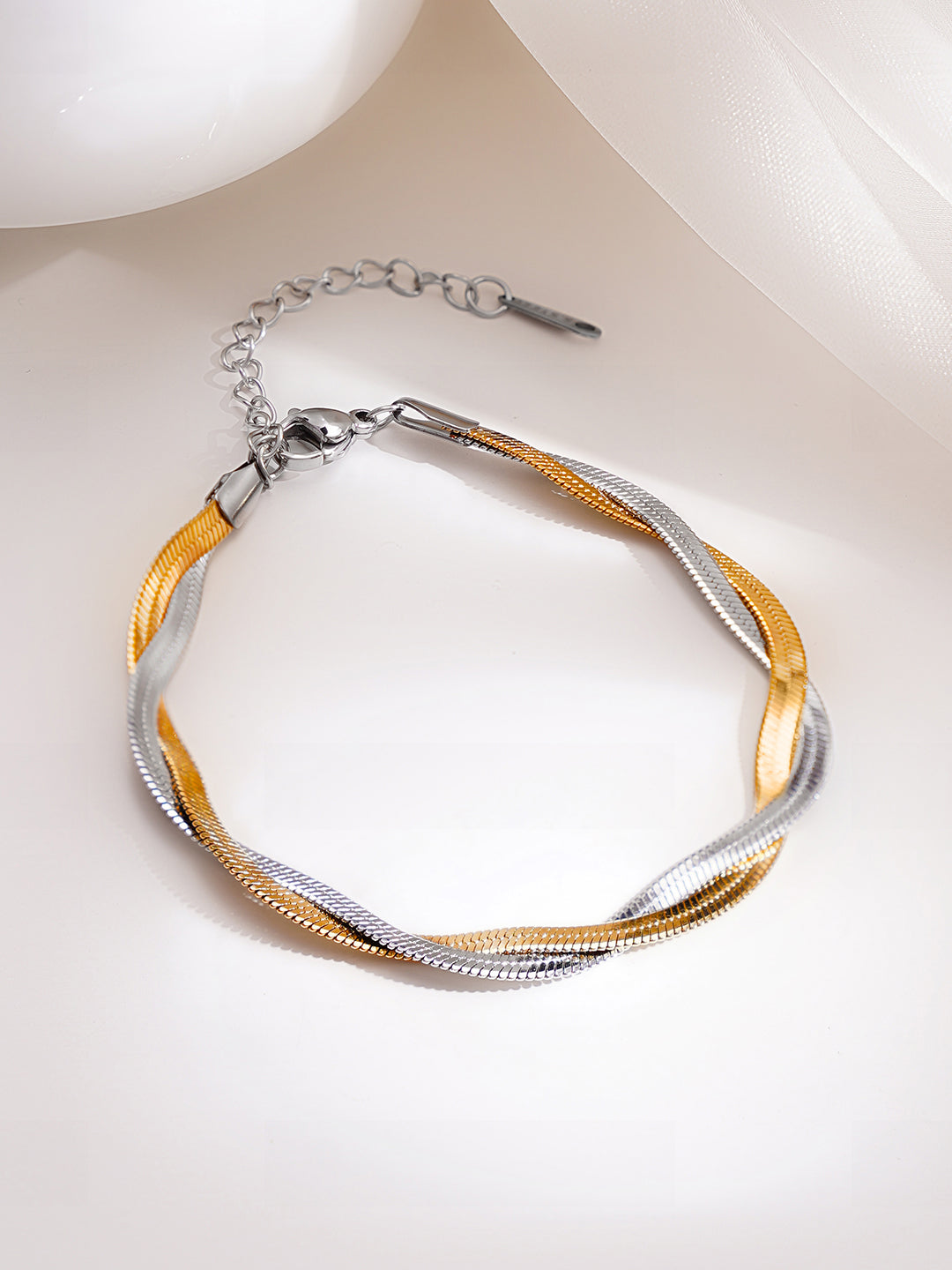 Demi Fine Dual Plated Braided Snake Chain Bracelet
