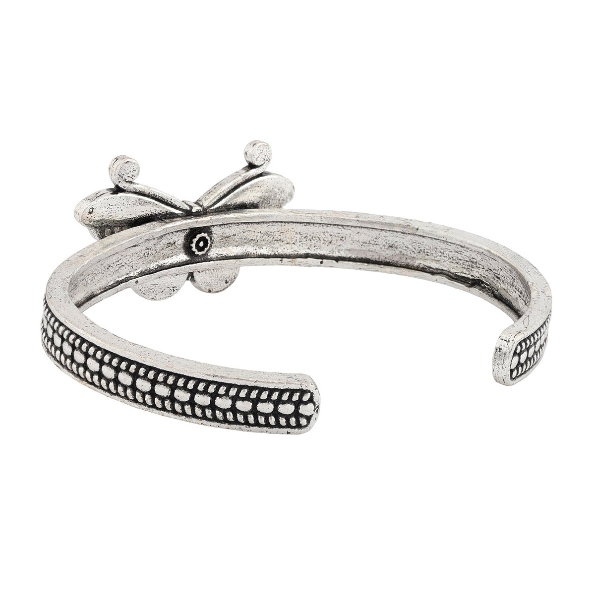 Boho Tribe Butterfly Oxidised Cuff Bangle