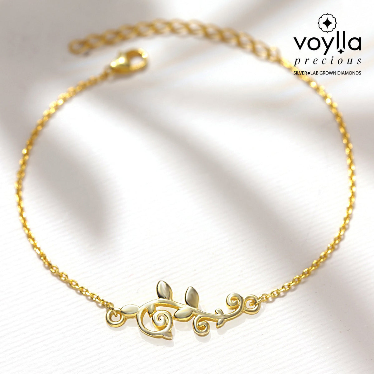 Vines Jasmine Sterling Silver Curl Bracelet