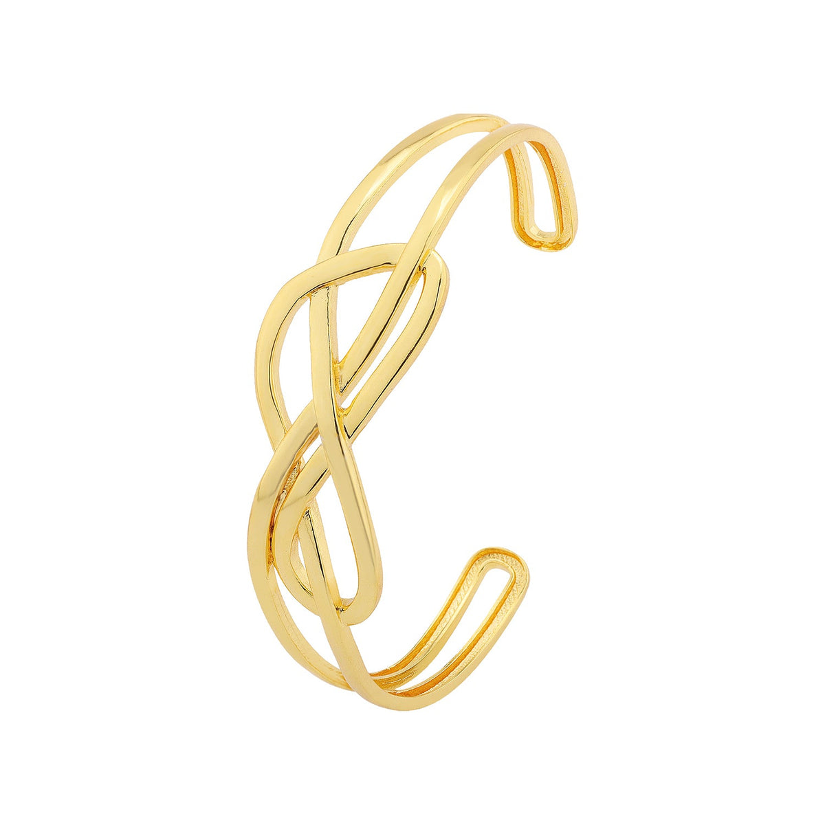 Valentine’s Day Golden Intertwined Infinity Cuff Bracelet
