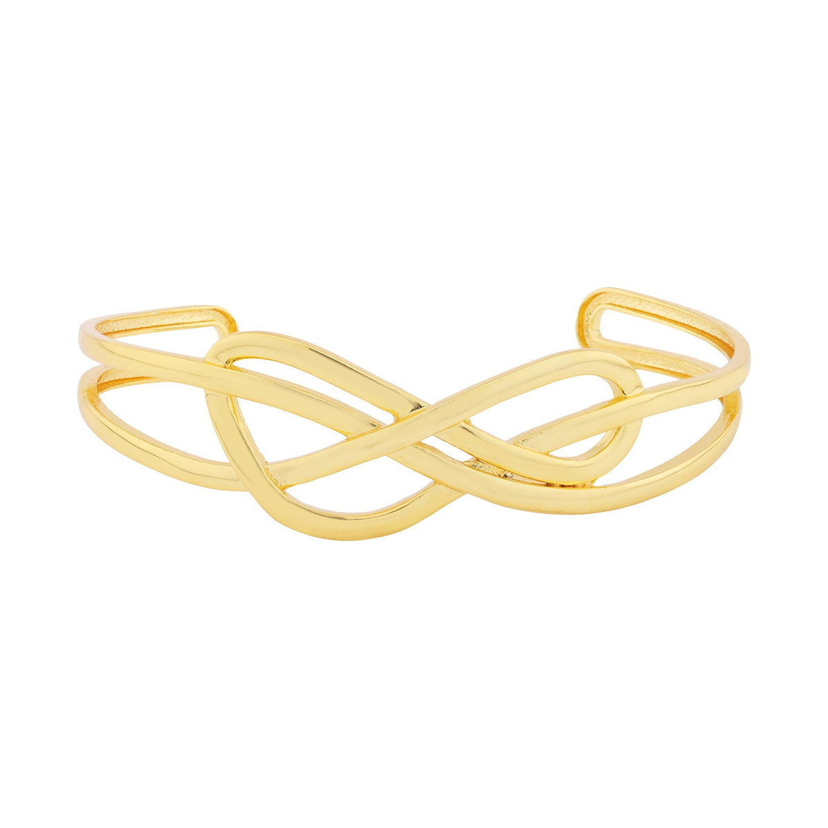 Valentine’s Day Golden Intertwined Infinity Cuff Bracelet