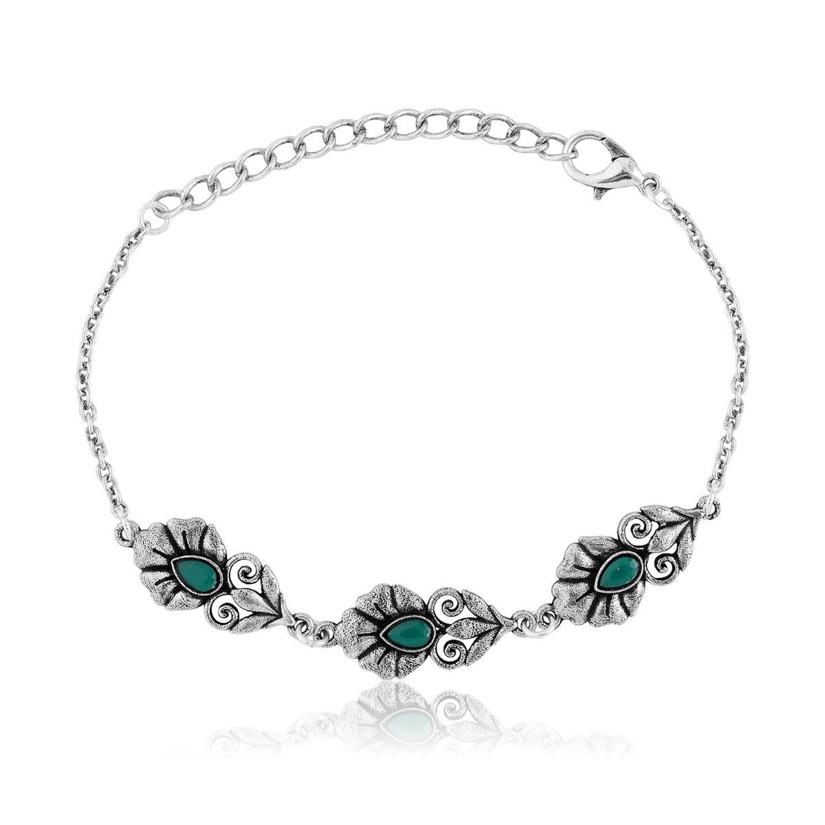 Phulwari Pushpita Belle Oxidised Link Bracelet
