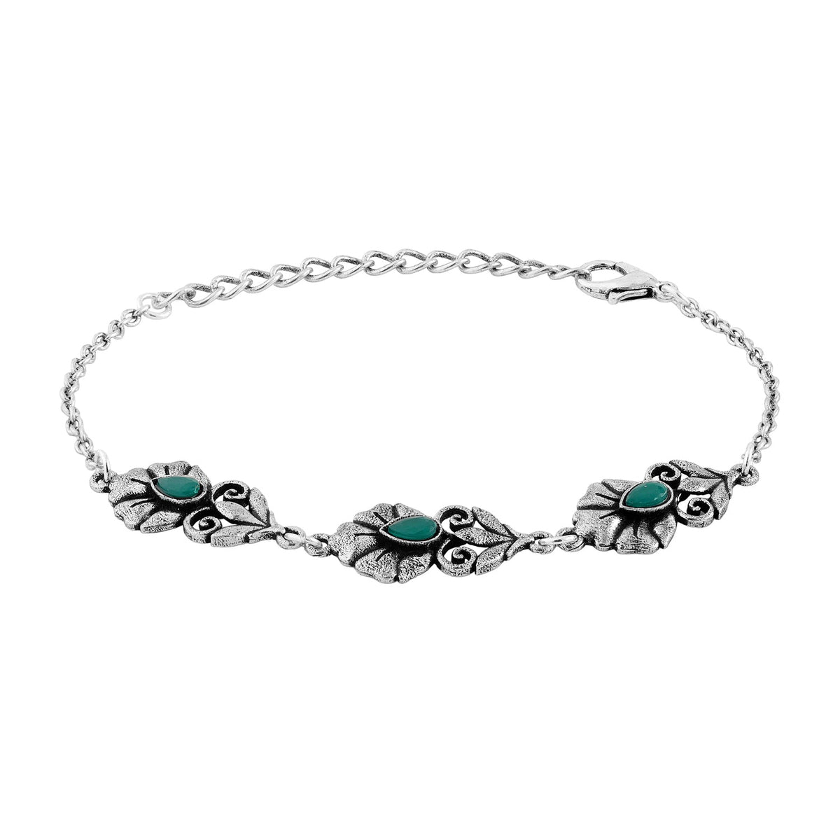 Phulwari Pushpita Belle Oxidised Link Bracelet