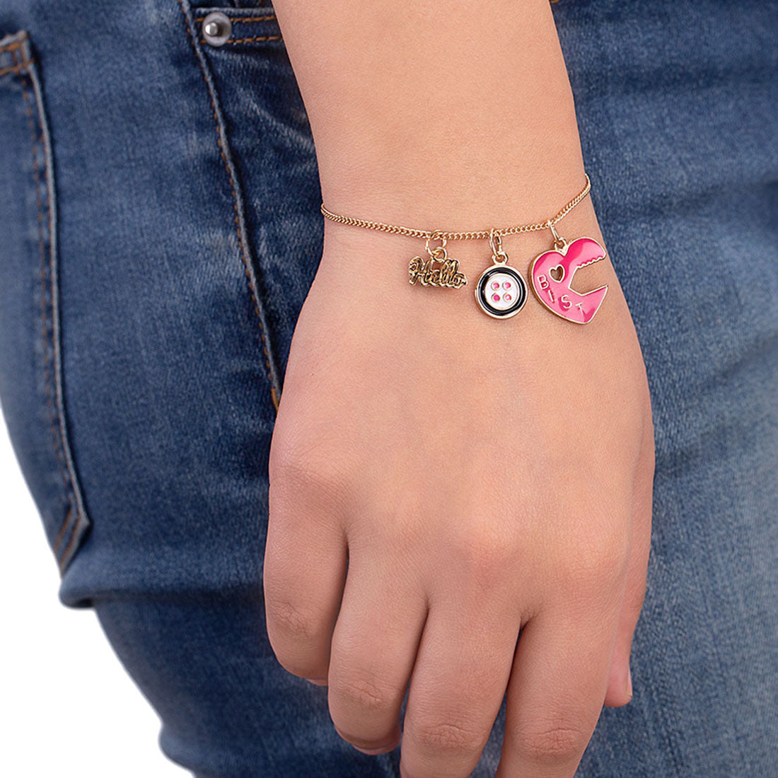 Teens Interchangeable Gold Plated Bracelet