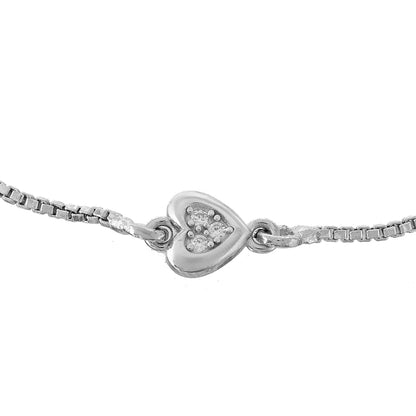 Endless Love Lock Sterling Silver Bracelet