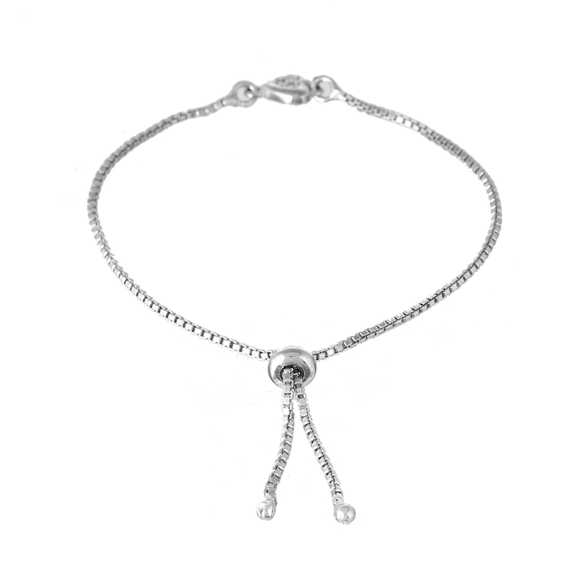 Endless Love Lock Sterling Silver Bracelet