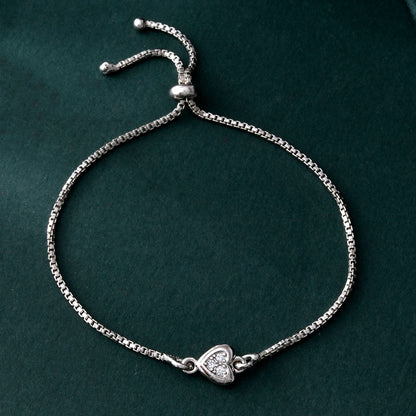 Endless Love Lock Sterling Silver Bracelet
