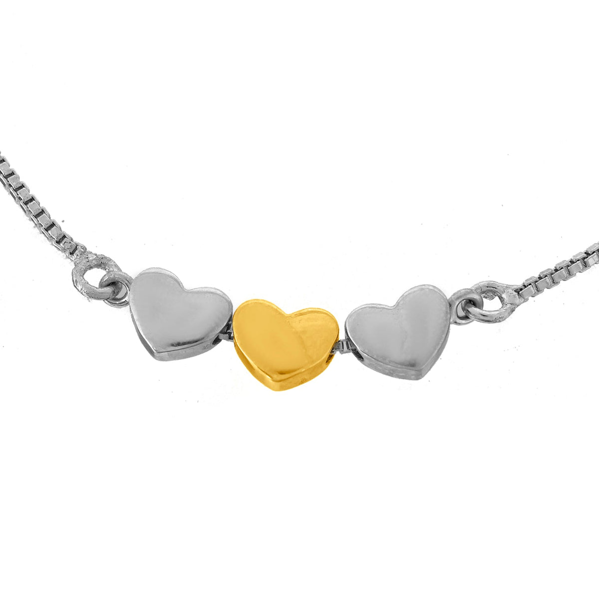 Endless Love Hearts Of Eternity Dual Tone Silver Bracelet