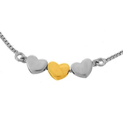 Endless Love Hearts Of Eternity Dual Tone Silver Bracelet