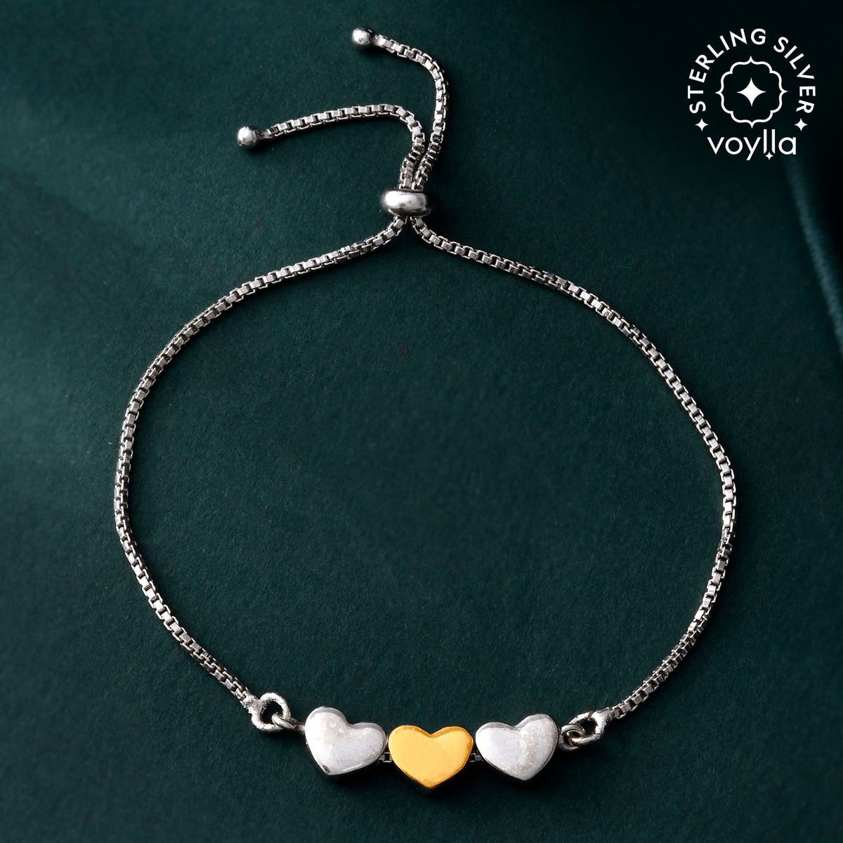 Endless Love Hearts Of Eternity Dual Tone Silver Bracelet