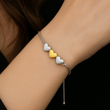 Endless Love Hearts Of Eternity Dual Tone Silver Bracelet