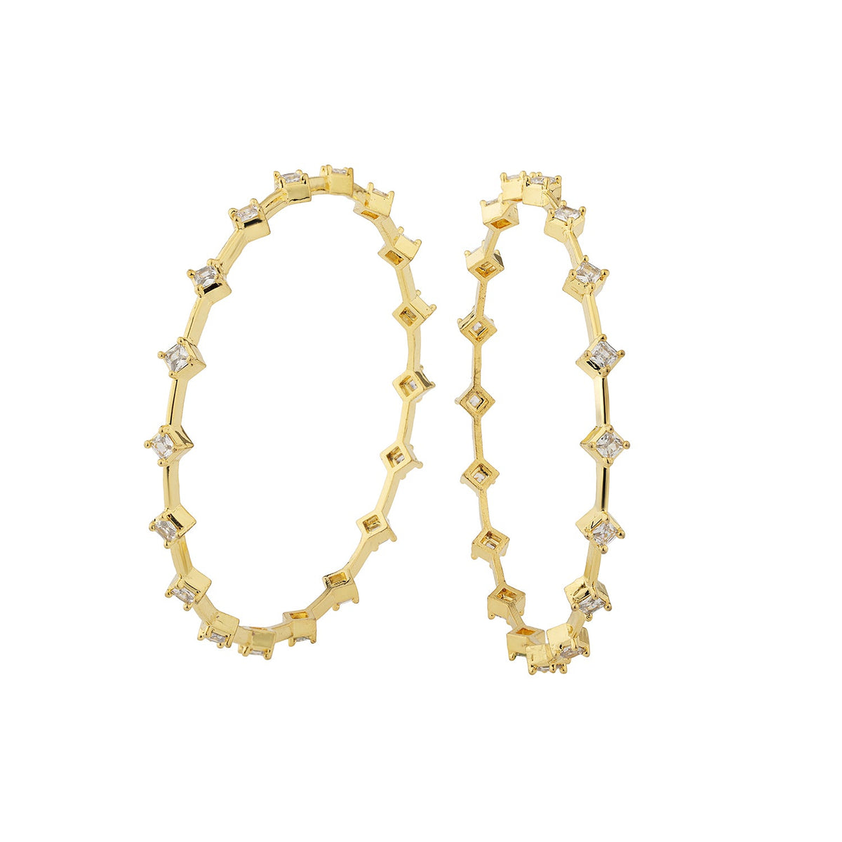 Gold Elegance Regal Mirage CZ Gold Bangles