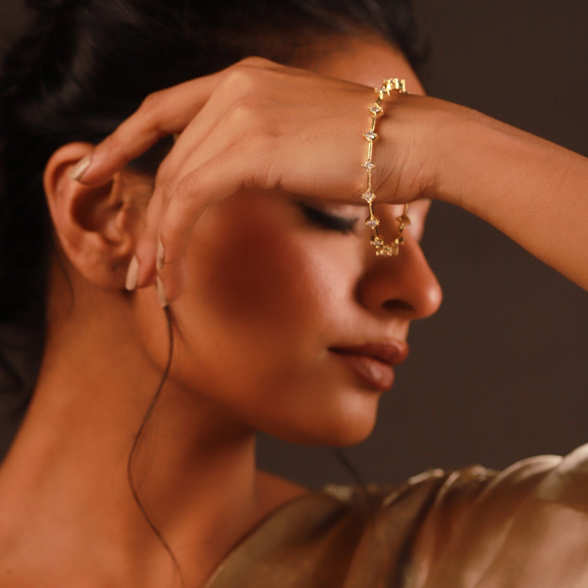 Gold Elegance Regal Mirage CZ Gold Bangles