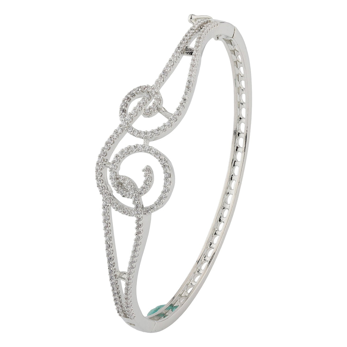 Sparkling Elegance Serene Swirl American Diamond Bracelet