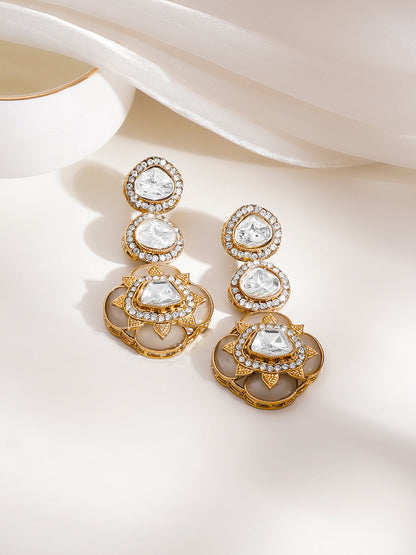 Antique Bloom Spark Luxe Drop Earrings
