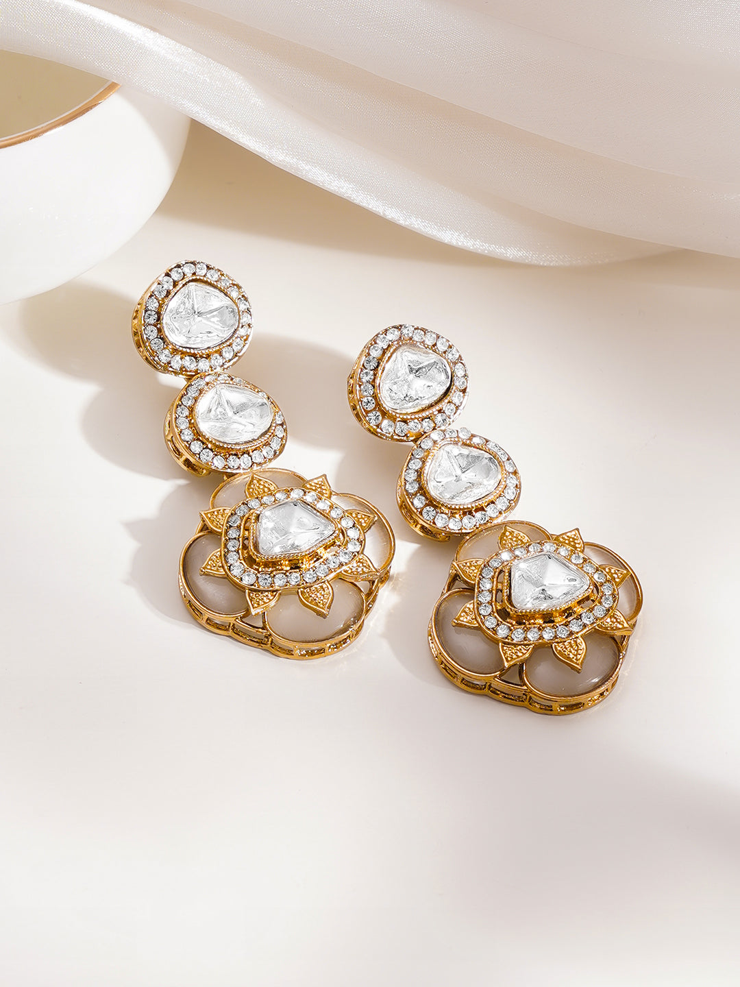 Antique Bloom Spark Luxe Drop Earrings