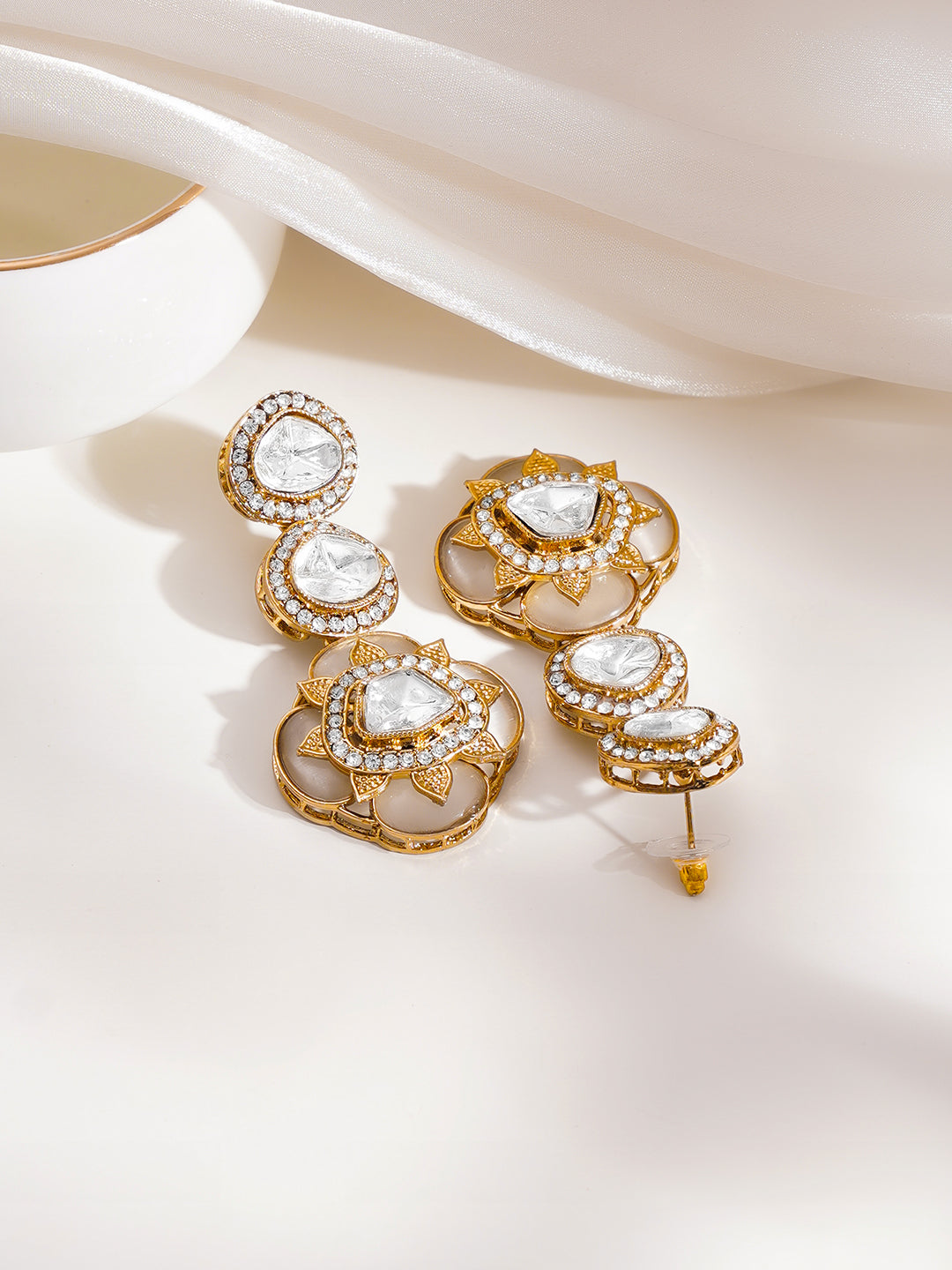 Antique Bloom Spark Luxe Drop Earrings