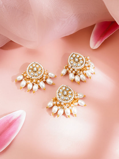 Pearl Glow Kundan Hair Accessories