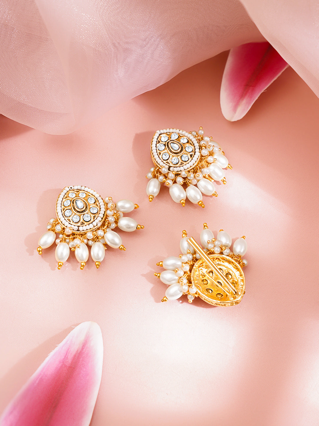 Pearl Glow Kundan Hair Accessories