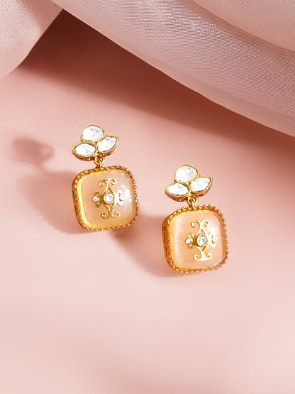 Peach Luxe Charm Drop Necklace Set