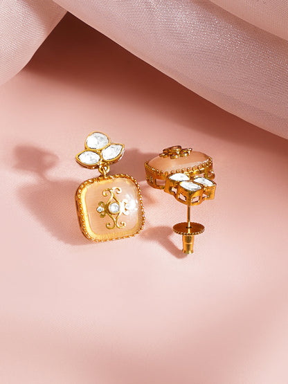 Peach Luxe Charm Drop Necklace Set