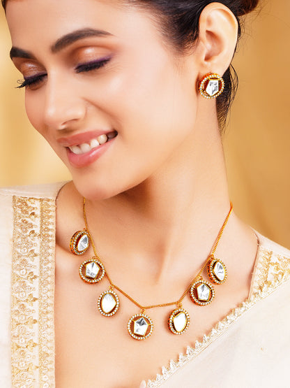 Golden Charm Glow Drop Necklace