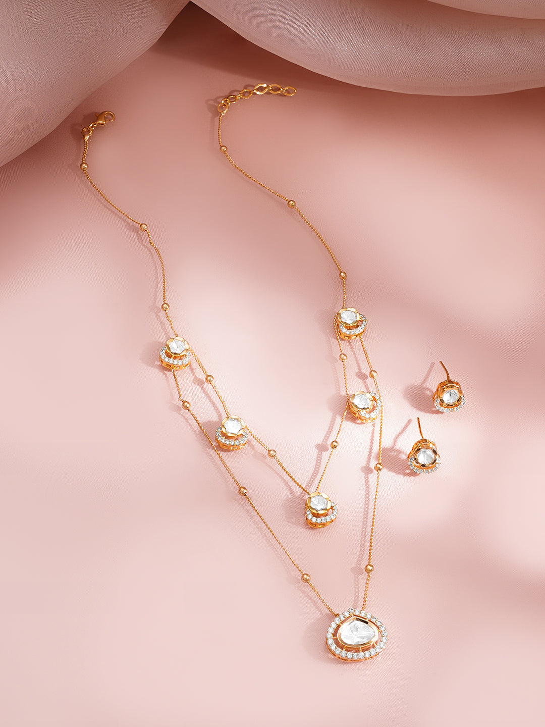 Layered Glow Charm Necklace Set