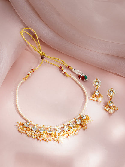 Pearl Glow Kundan Festive Choker Set
