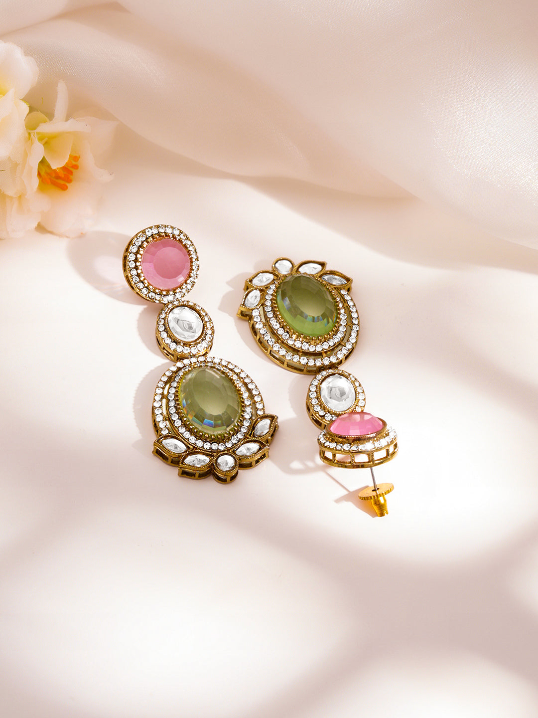 Regal Multicolor Kundan Statement Necklace Set