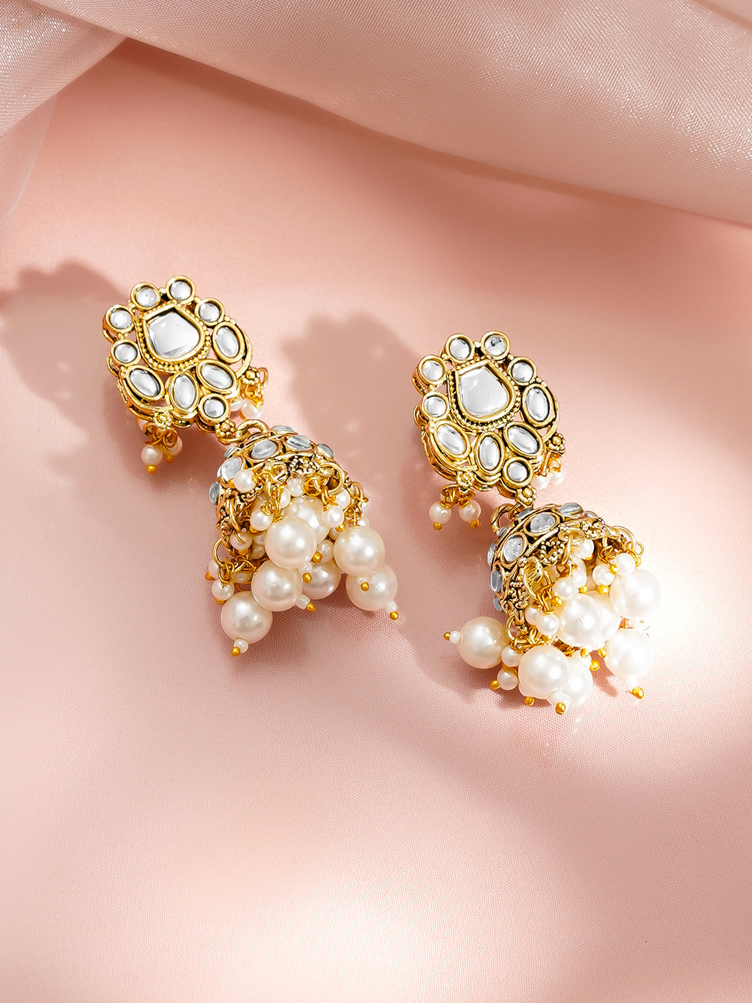 Pearl Drape Kundan Necklace Set