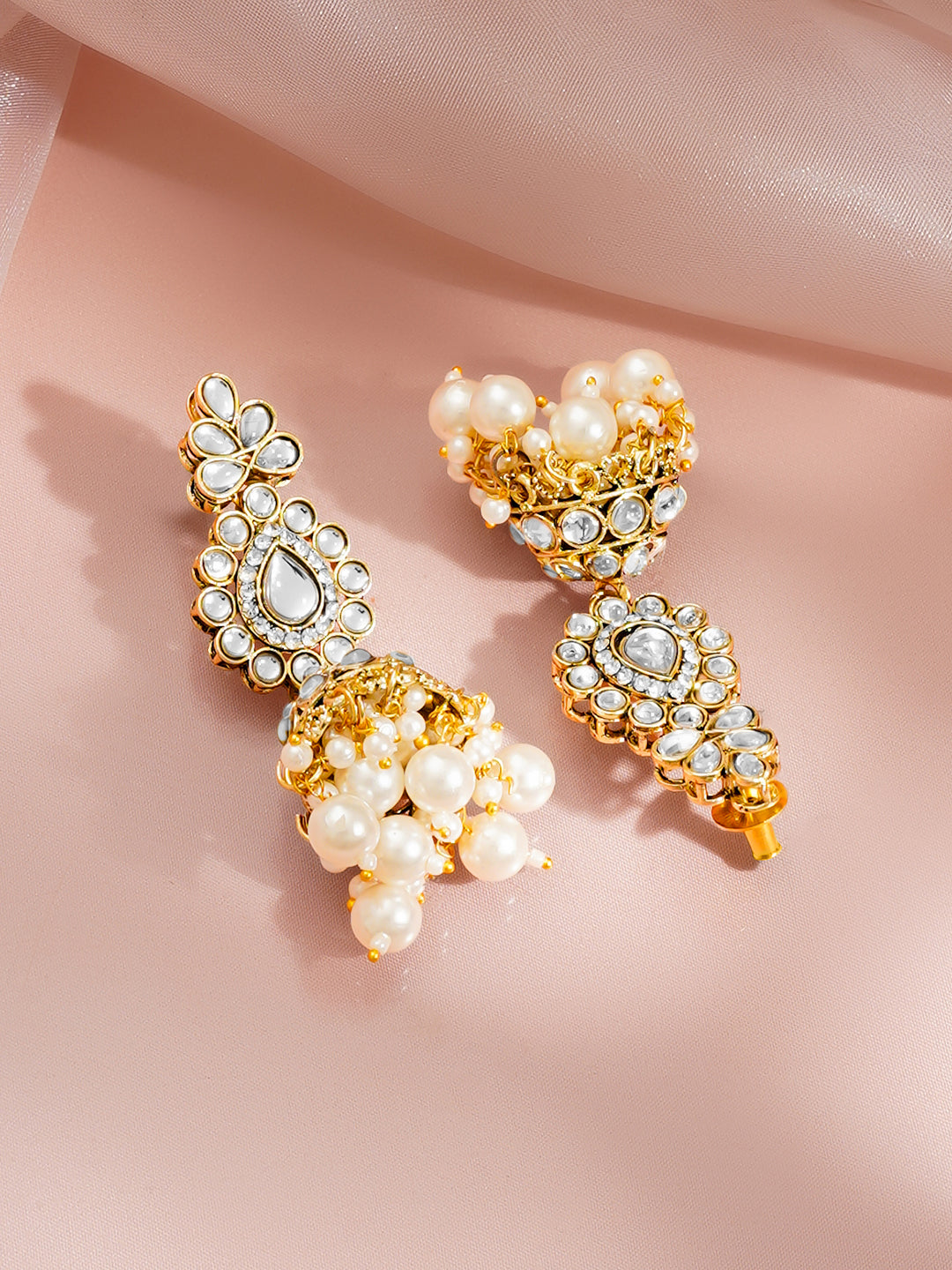 Kundan Pearl Cascade Bridal Set