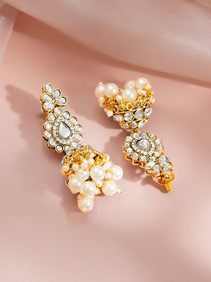 Kundan Pearl Cascade Bridal Set